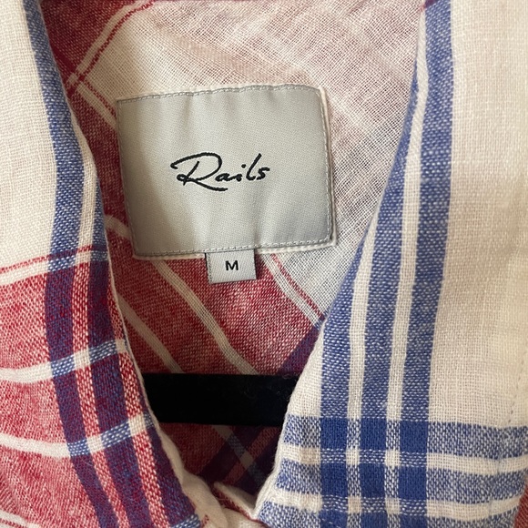 Rails Amelie button down Carmine Blue White size medium, excellent condition - Picture 8 of 8